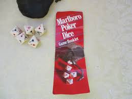Vintage 1990 Marlboro Poker Dice Game with Leather Pouch | eBay
