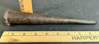 ANTIQUE PRIMITIVE BLACKSMITH HEAVY METAL STEEL SPIKE PUNCH ...