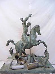 Zurab Tsereteli "good Defeats Evil" Bronze Sculpture