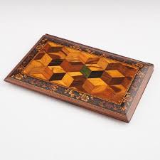 Tunbridge Ware Leather-Hinged Document Holder c1860 For Sale at 1stDibs