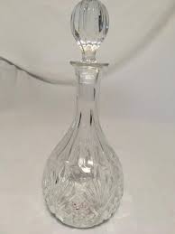 Vintage wine liquor decanter glass clear teardrop shaped ...
