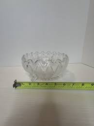 Glas Von Marion Beautiful Clear Frosted Footed Crystal Bowl ...