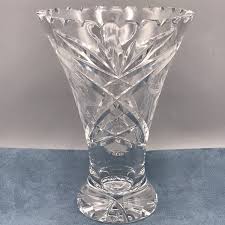 Vintage 24% Lead Crystal Etched Hand Cut Vase Germany ...