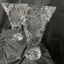 lausitzer crystal germany pair of 12 in centerpiece vases | eBay