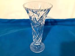 8 Inch Tall Cut Crystal Vase - Etsy Israel