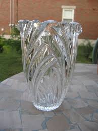 E7 Vintage Bohemian Czech Clear Glass Vase for Flowers 8 ...