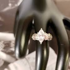 Diamonique | Jewelry | Vintage 99s Diamonique Marquise Baguette Ring | Poshmark