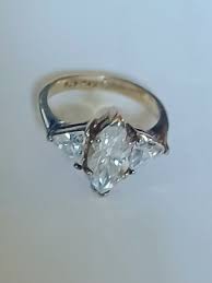 PAJ Gold-Toned Sterling Silver 925 Marquise Three Stones ...