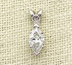 GIA Certified 14k White Gold 1.00ct G/I2 Marquise Cut ...