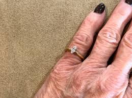 Yellow Gold Diamond Engagement Ring, Marquise Cut Diamond Ring, Vintage | Gallun Fine Jewelry