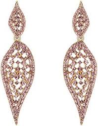 EVER FAITH Pendientes Mujer Candelabro Perforados Agujeros ...