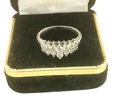 Vintage 14k White Gold Diamond Vintage Ring Size 8 | eBay