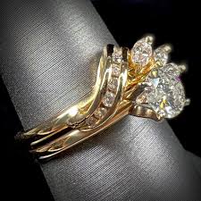 Vintage 0.41ct I1 J Diamond Wedding Set, c.1970's | Burton's ...