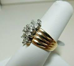 14K Yellow Gold Diamond 1.25 CTW Ladies Ring - Size 5.5 ...