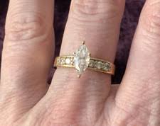 Diamonique Cubic Zirconia Yellow Gold Engagement Ring Engagement Rings for sale | eBay