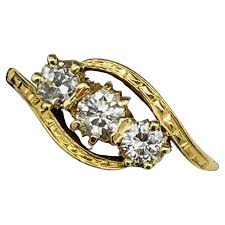 Three-Stone (Trinity) Diamond (0.50ct) ByPass Setting Ring ...