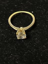 VTG 18K HGE AVON CZ Clear FASHION JEWELRY RING Look at ...