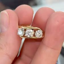 3CT Round Cut VVS Moissanite Engagement Ring - Helloice