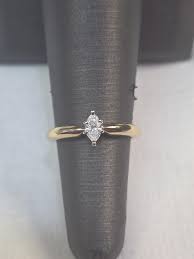 Vintage Natural. 20ct Marquise Cut Diamond Ring 14k Yellow ...