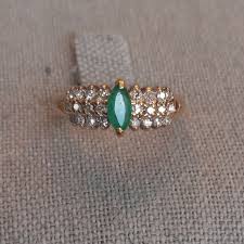 Zales | Jewelry | Natural Emerald Diamond Ring In Solid 4k Yg Sz 7 | Poshmark