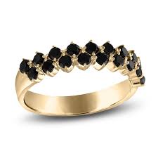 Black Diamond Ring 1 ct tw Round 14K Yellow Gold | Jared