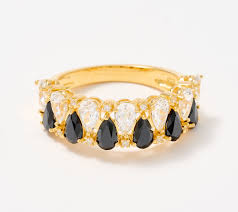 Diamonique x Kathy Levine Sunrise to Sunset Band Ring - QVC.com