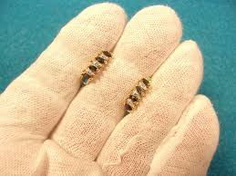 MINT CONDITION PAIR OF STERLING SILVER GOLD VERMEIL ...