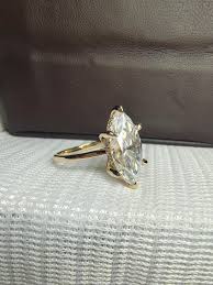IGI Certified Marquise Cut Lab Grown Diamond Ring, Solid ...