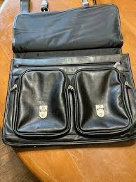 HERITAGE LEATHER PORTFOLIO ORGANIZER multi compartments computer bag | eBay