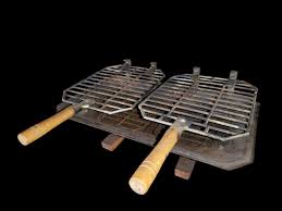 Vintage Cast Iron Hibachi Grill – 17" Wide Japanese Tabletop ...