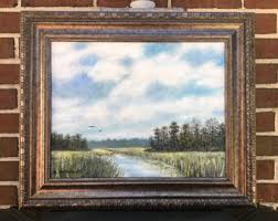 CANAL in the MARSH - Original 11X14 Inch Oil Landscape ...