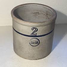 Blue Band Stoneware Crock | eBay
