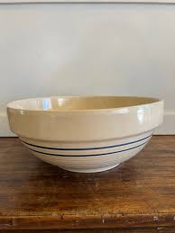 American Marshall Pottery Large 12” BREAD DOUGH BOWL Blue ...
