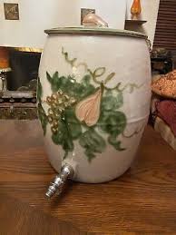 Stoneware Pottery Large Samovar Beverage Drink Dispenser ...