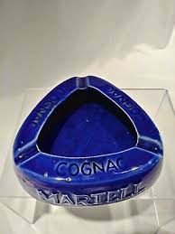 Vintage blue Porcelain Cognac Martell Ashtray | eBay