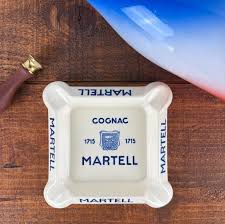 Vintage Martell Cognac Ashtray: French Porcelain Barware - Etsy