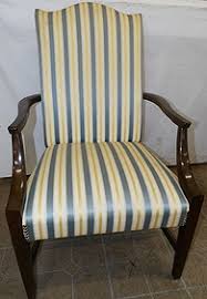 Mahogany And Upholstered Library Chair By Statesville Chair ...