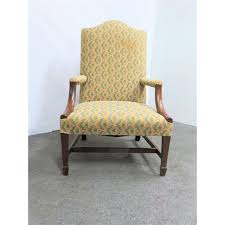 19th C Hepplewite Mahogany Library Chair | Chairish