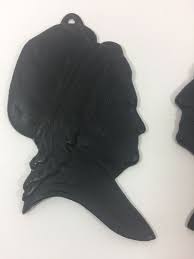George & Martha Washington Silhouette Cast Iron Wall Decor ...