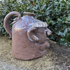 Folk Art Pottery Face Jug by Savannah Craven | 7.5" X 6" - Etsy