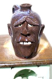 dal burtchaell JUNIOR face jug, pottery, folk art ( 8'' t x ...