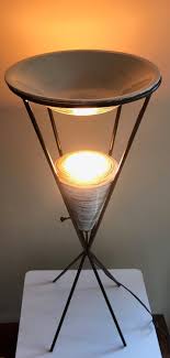 Amazing Rare Vintage 50s Atomic Iron Ceramic Lamp Mid ...