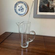 Vintage 8-piece Set Six Point Star Martini Cocktail Pitcher ...