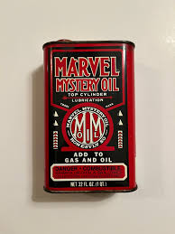 Vintage Marvel Mystery Oil Tin Quart Can Top Cylinder ...
