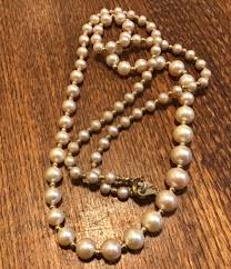 Marvella Graduated Faux Pearl Necklace 22 Inches - Etsy