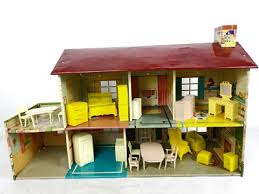 Vintage Marx Two Story Colonial Doll House Partially ...