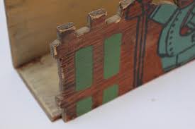 Vintage Folk Art Wooden "Postman" Letter Holder | Chairish