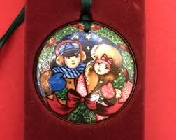 1993 Royal Copenhagen Christmas in Denmark the Skating Party ...