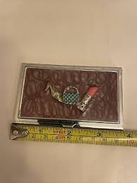 SPRING STREET Burgundy Business Card Case Holder | eBay