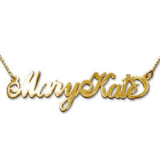 2 Capital Letters 18ct Gold Name Necklace - Name My Jewelry ™